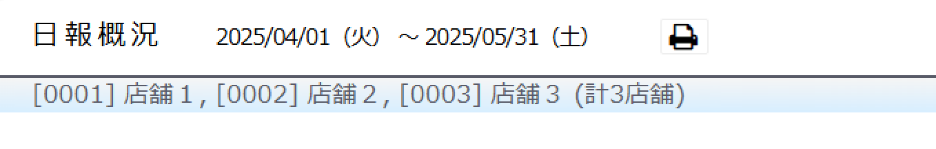 日報概況に選択した店舗を表示