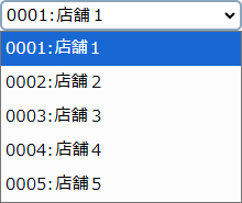 プルダウンメニューから予算を入力する店舗を選択します。