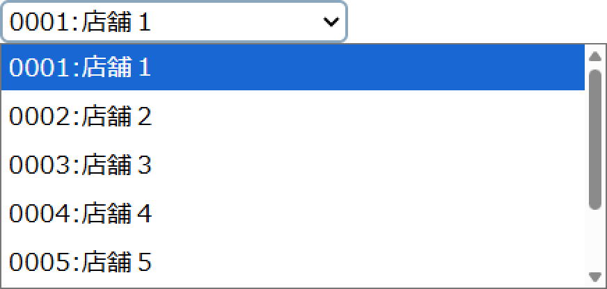 予算を入力する店舗を選択します。