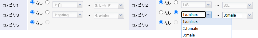 カテゴリ１～６