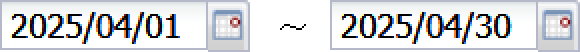 ４月１日~４月３０日までを表示