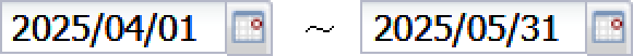 ４月１日~５月３１日までを表示