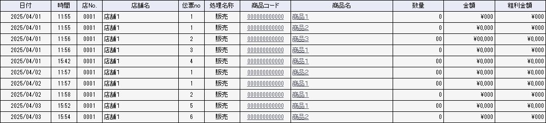 販売明細一覧