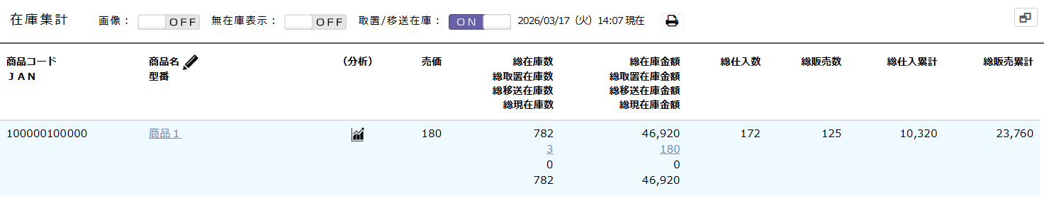在庫集計