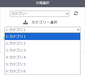 分類選択：カテゴリー１