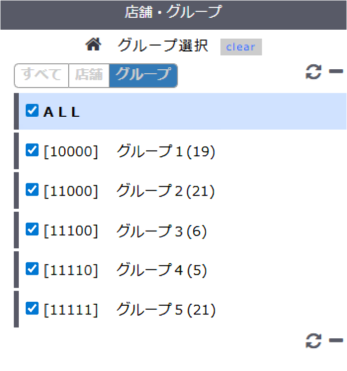 グループ選択